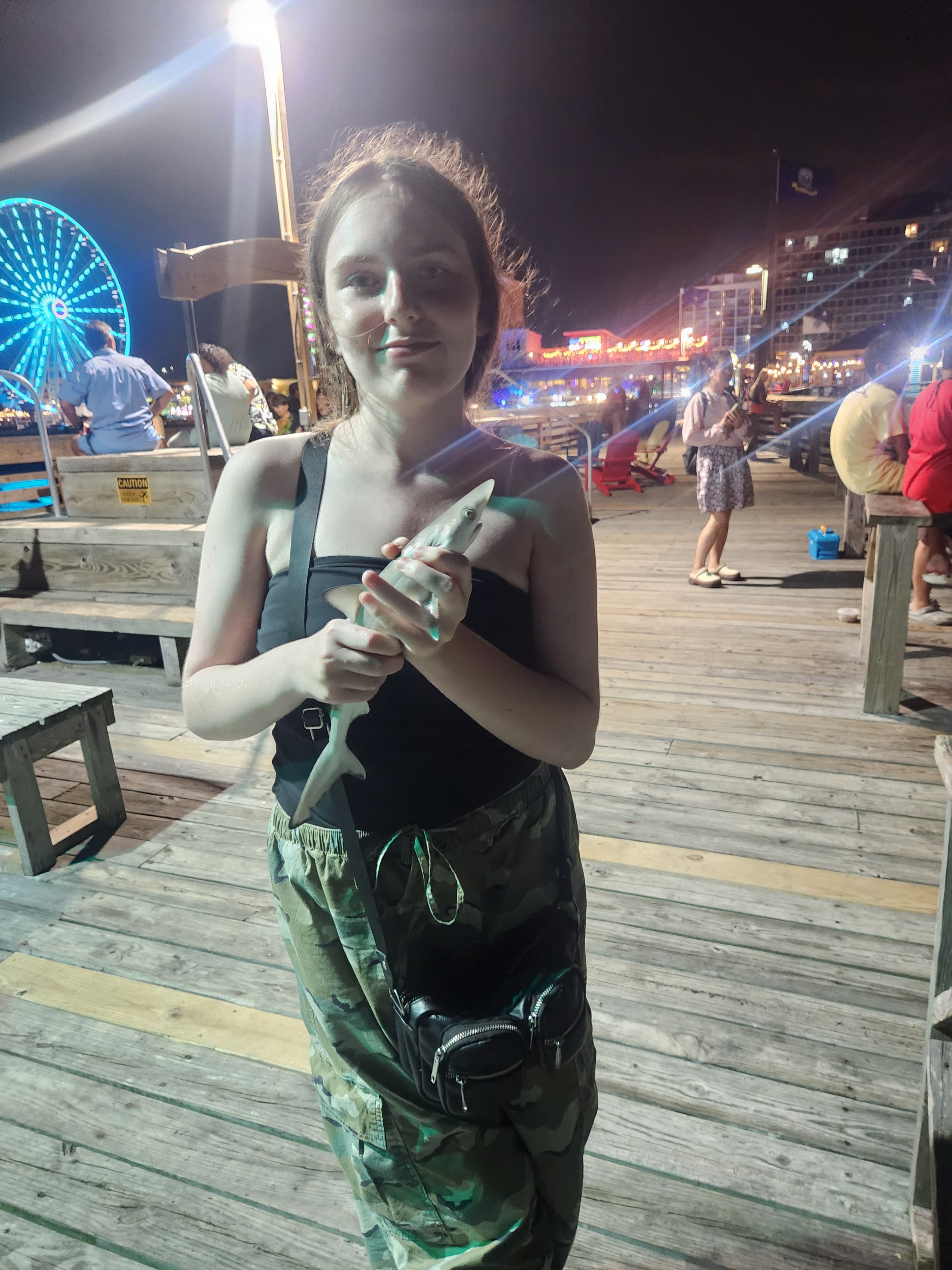 Caught on the left corner of the peir, caught and released!